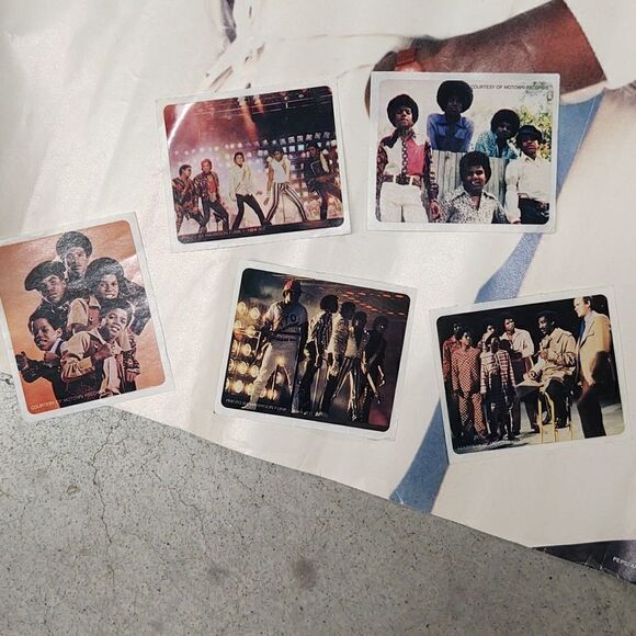 Vtg. 1984 Michael Jackson 5 bundle, poster, stickers - Picture 2 of 8